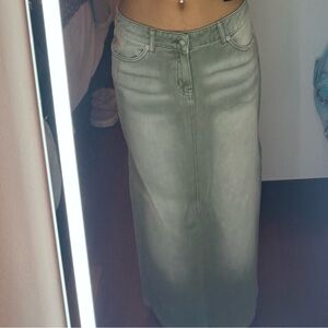I.AM.GIA Green Jean Skirt